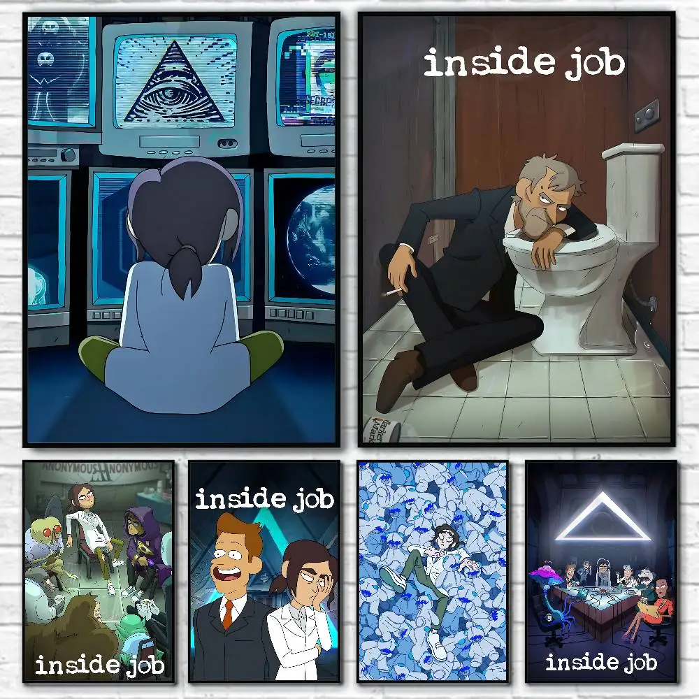 Home Decor Jobs - การ์ตูนอะนิเมะ I-Inside Job ภาพวาดโปสเตอร์มังงะพิมพ์ HD วินเทจตกแต่งผนังสำหรับห้องอ่านหนังสือที่บ้าน