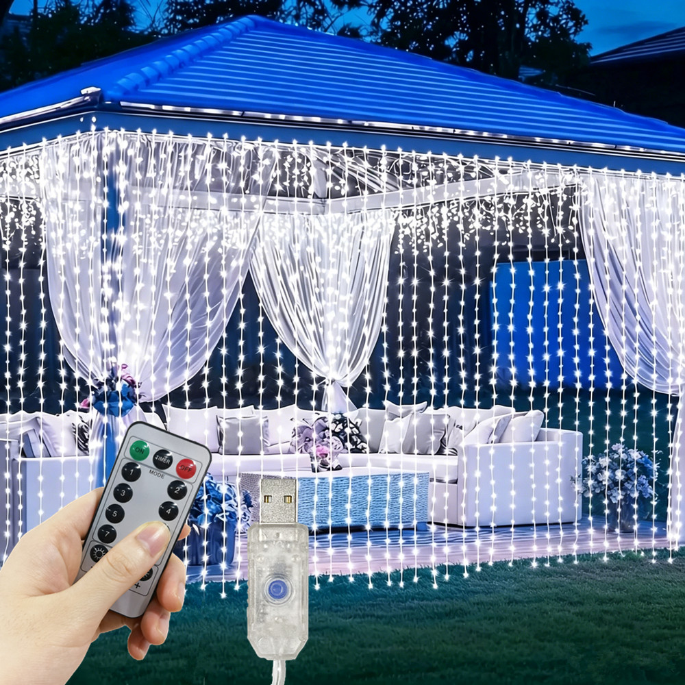 Fairy Lights Bedroom - ไฟประดับตกแต่ง 3/4/6 เมตร 8 โหมด พร้อมรีโมทคอนโทรล