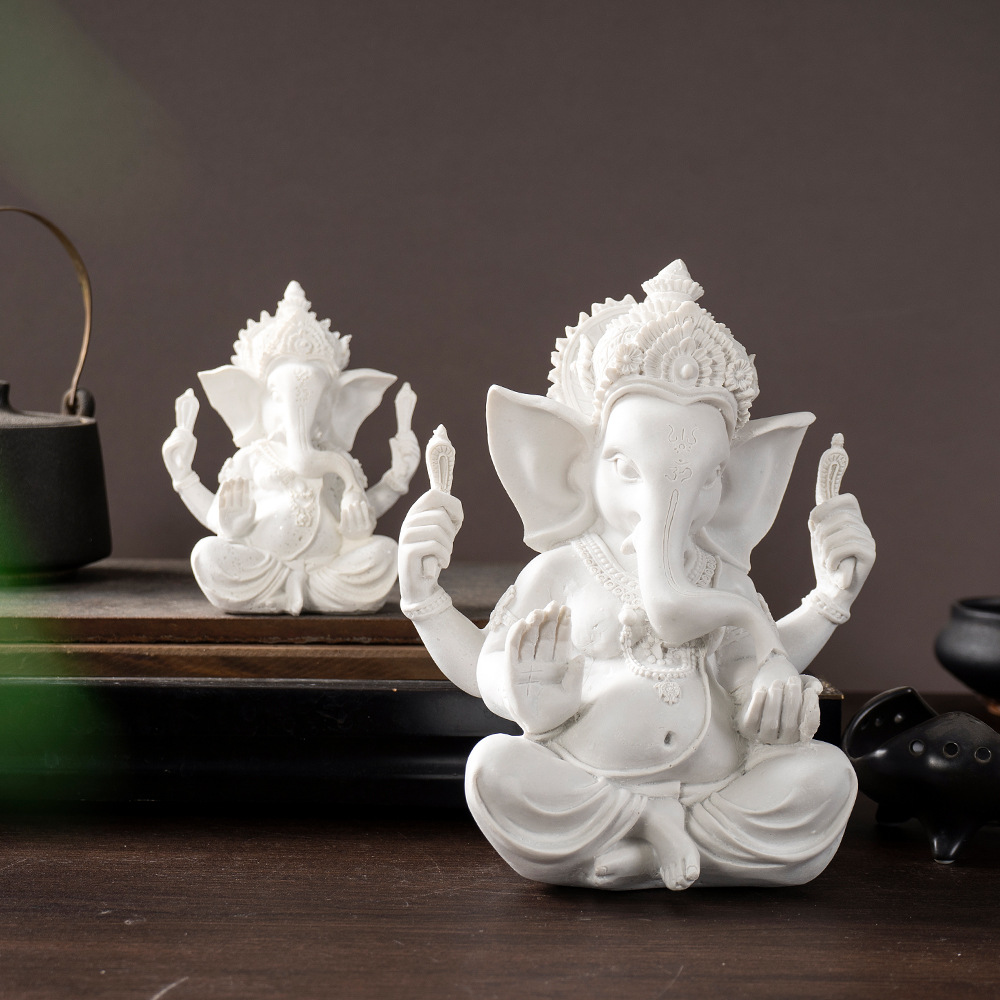 Home Decor Zen Style - เครื่องประดับพระพิฆเนศสไตล์เอเชียตะวันออกเฉียงใต้ แบบไทย เซน พระพิฆเนศอินเดีย รูปปั้นตกแต่งบ้าน งานฝีมือ