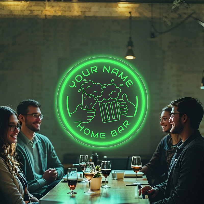 Neon Sign Led Custom - ป้ายนีออน LED แบบกําหนดเองพร้อมโลโก้ Cheers - ไฟตกแต่งทรงกลมส่วนบุคคล