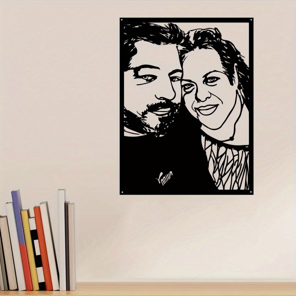 Home Decor Frames - ภาพถ่ายบุคคลแบบมีกรอบโลหะสั่งทำพิเศษ 1 ชิ้น, งานศิลปะติดผนังที่หรูหราสำหรับตกแต่งบ้าน (สำหรับตกแต่งเท่านั้น)