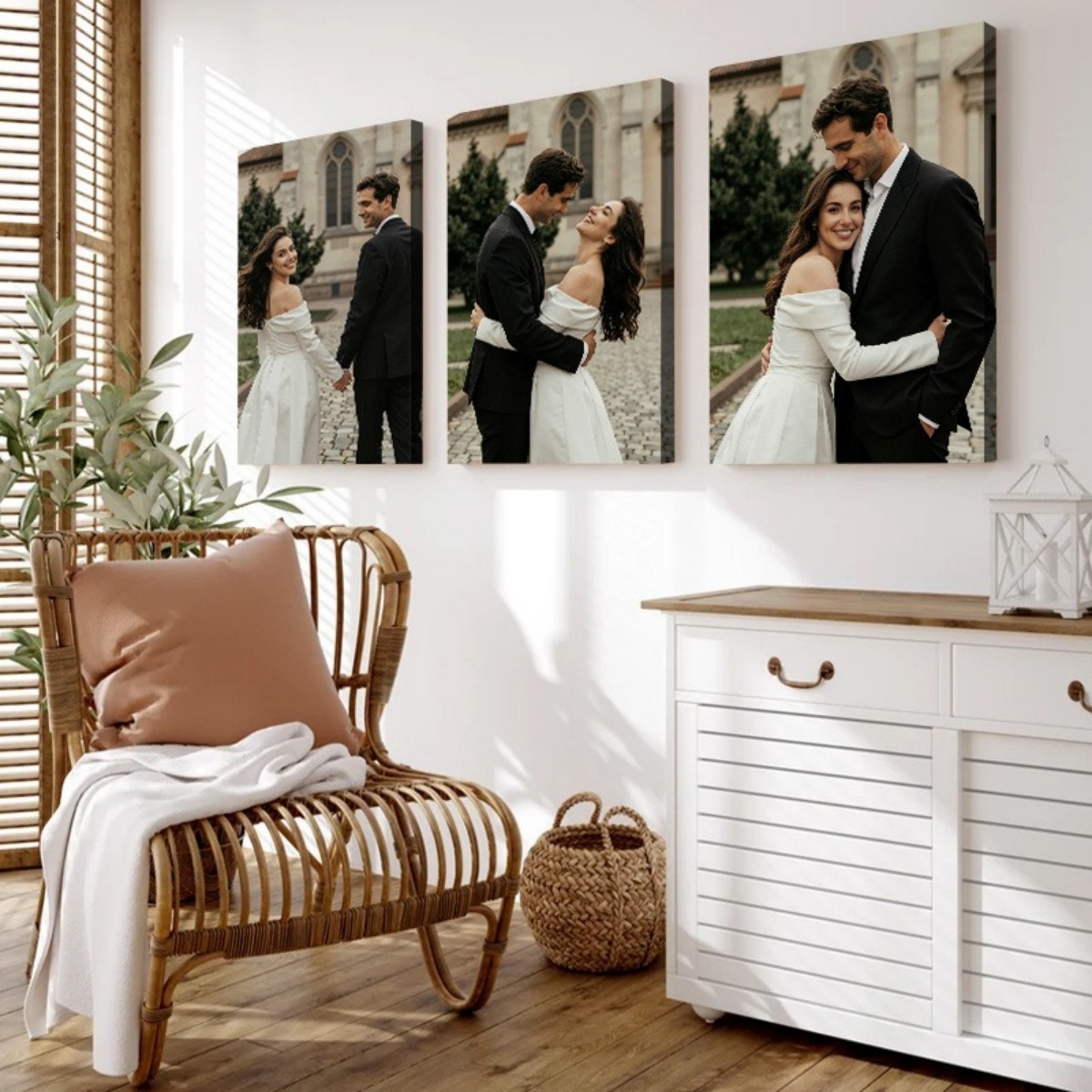 Home Decor Fabric - ชุดภาพพิมพ์บนผ้าใบแบบกำหนดเอง 3 ชิ้น — โปสเตอร์ส่วนตัว (ไม่มีกรอบ)