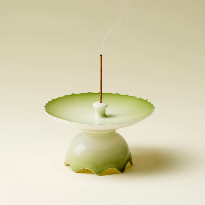 Home Decor Zen Style - เตาเผาเครื่องหอมเซรามิก Ru Ye Gui Song สไตล์จีน