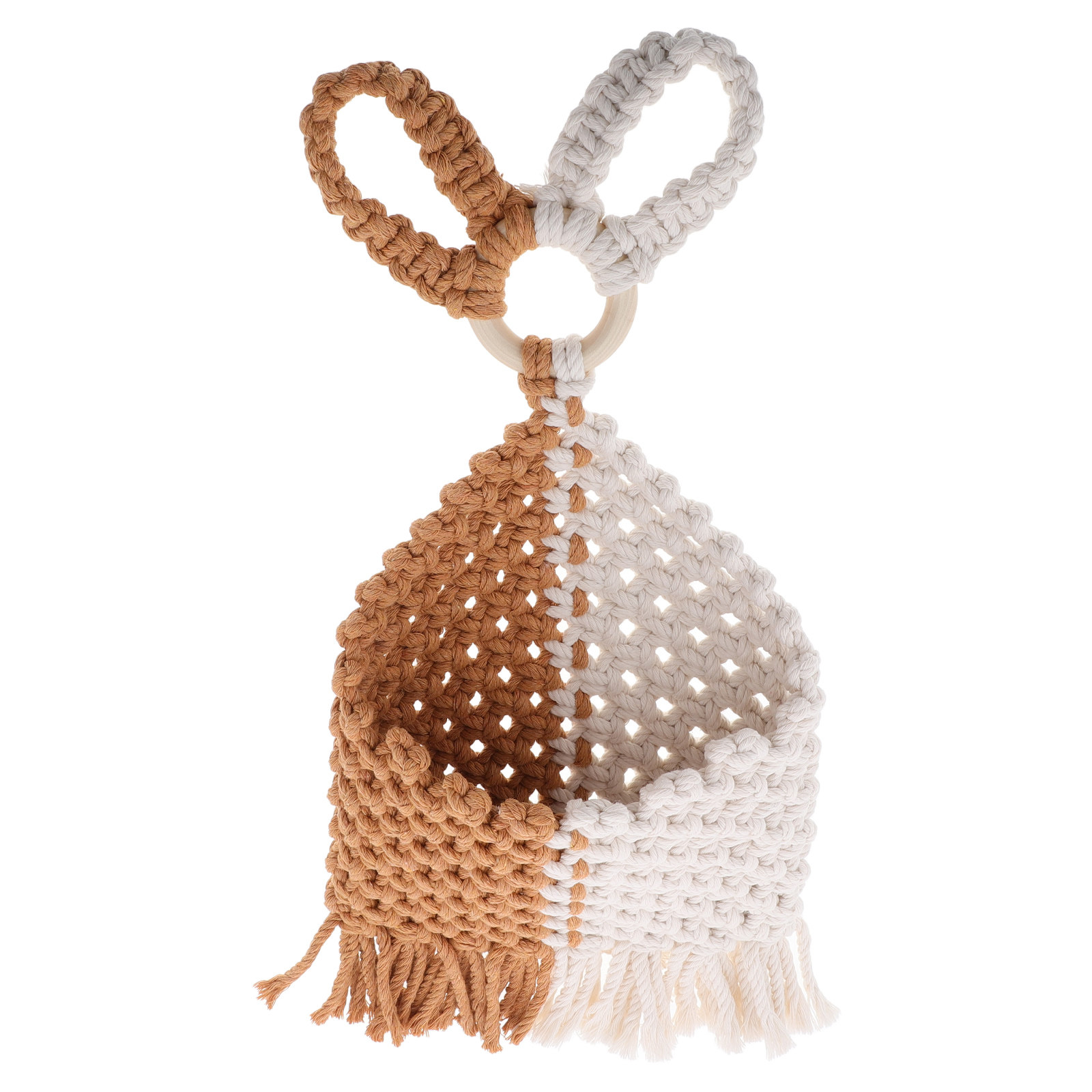 Macrame Wall Hanging - ที่แขวนต้นไม้แบบมาคราเม่ทอมือจากผ้าฝ้าย สไตล์โบโฮ ที่แขวนต้นไม้ในร่มแบบทอมือสไตล์ชนบท ของตกแต่งบ้านและที่เก็บของ