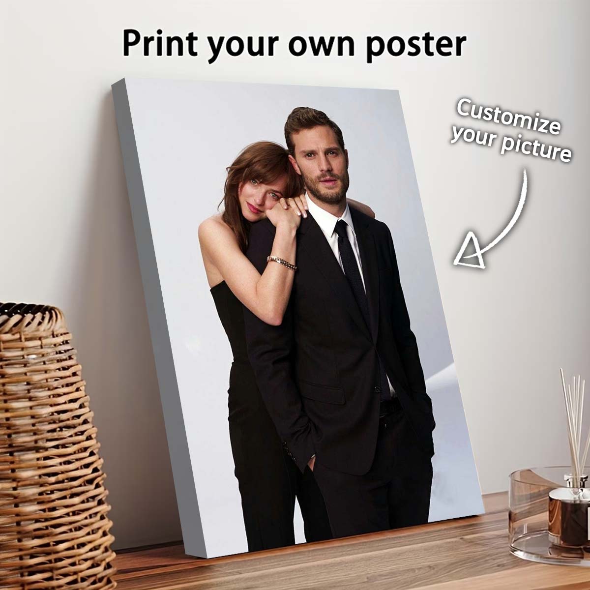 Home Decor Fabric - ภาพพิมพ์บนผ้าใบตามสั่งจากภาพถ่ายของคุณ ภาพงานแต่งงาน วันเกิด โปสเตอร์ตกแต่งผนัง ภาพสัตว์เลี้ยง ครอบครัว