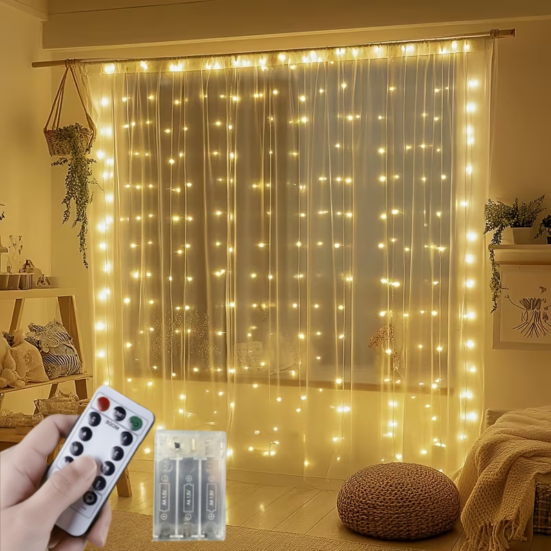 Fairy Lights Bedroom - ไฟประดับตกแต่งคริสต์มาส 3M-6M พร้อมรีโมทคอนโทรล สำหรับงานแต่งงาน งานเทศกาล ไฟรูปดอกไม้