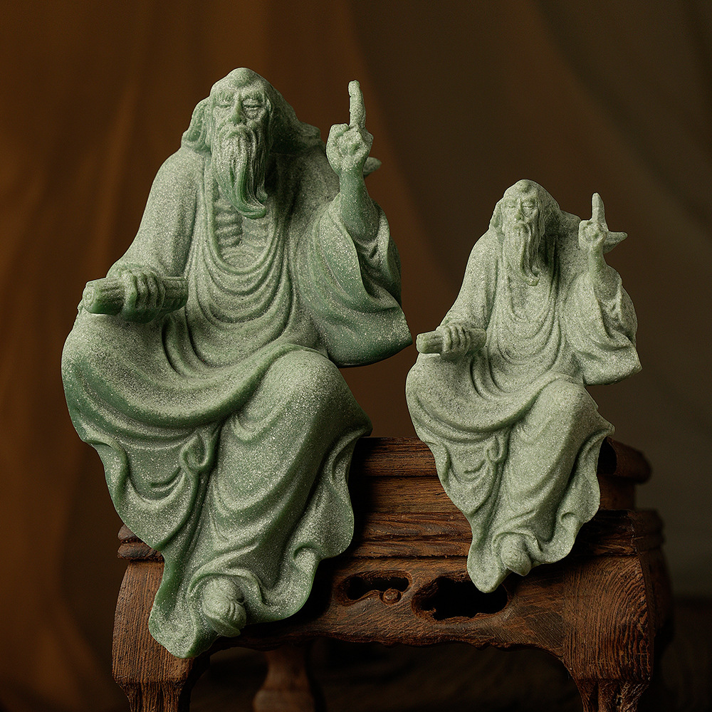 Home Decor Zen Style - รูปปั้นลาวซีสไตล์จีนแบบใหม่ ของตกแต่งโต๊ะทำงาน ของสะสม ของประดับตกแต่งบ้าน งานแกะสลักสไตล์กั๋วเฟิง ของตกแต่งสวนจิ๋ว