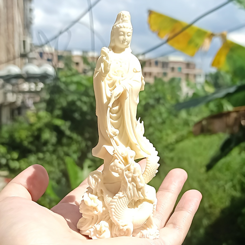 Home Decor Zen Style - รูปปั้นพระโพธิสัตว์กวนอิมทำจากเรซิน ของตกแต่งบูชาวันคริสต์มาสและปีใหม่ สไตล์เซน งานศิลปะสะสม ของตกแต่งทางเข้าบ้าน สไตล์ความงามแบบตะวันออก