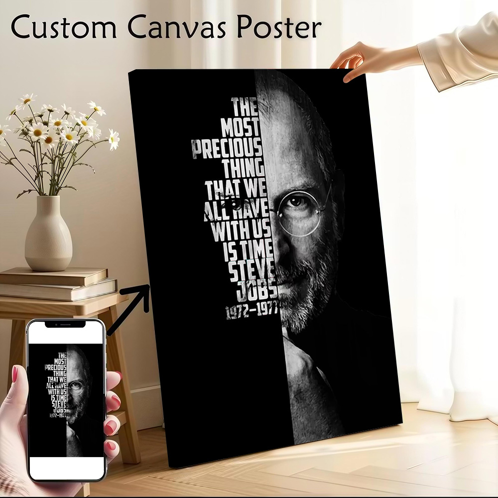 Home Decor Jobs - สตีฟ จ็อบส์โปสเตอร์ผ้าใบศิลปะบนกำแพงปรับแต่งได้ภาพพิมพ์คุณภาพสูงสำหรับตกแต่งห้องของผู้ชายห้องนอนตกแต่งบ้านสไตล์วินเทจ