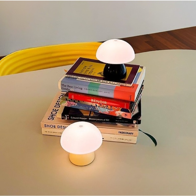 Home Decor Ikea - โคมไฟตั้งโต๊ะ LED รูปเห็ด แบบสัมผัส ชาร์จไฟได้ ไฟกลางคืนขนาดเล็ก