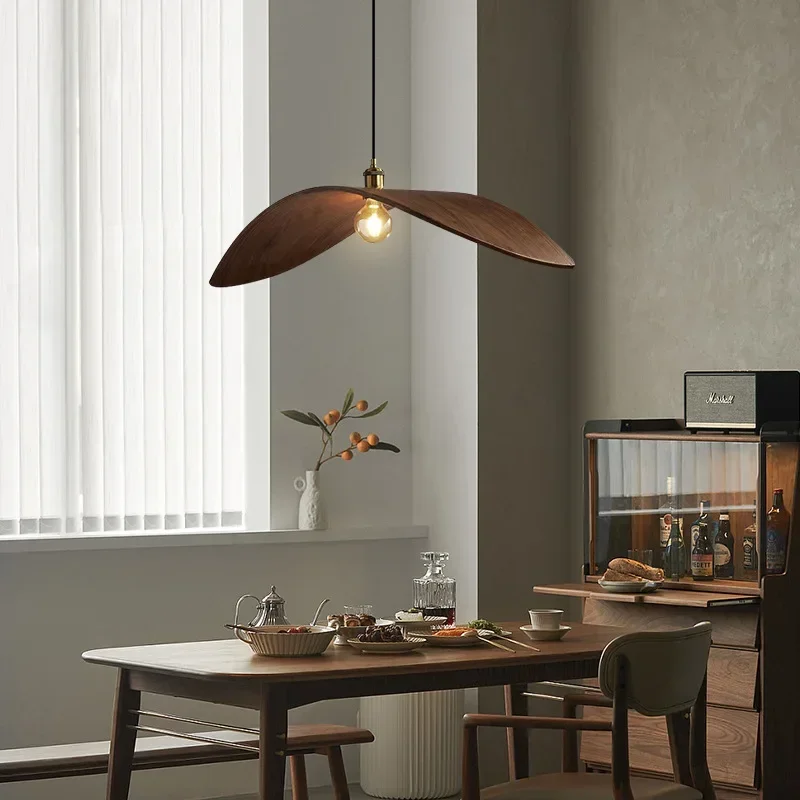 Home Decor Zen Style - โมเดิร์น Wabi Sabi วอลนัทโคมไฟระย้าบ้านญี่ปุ่น Zen Creative