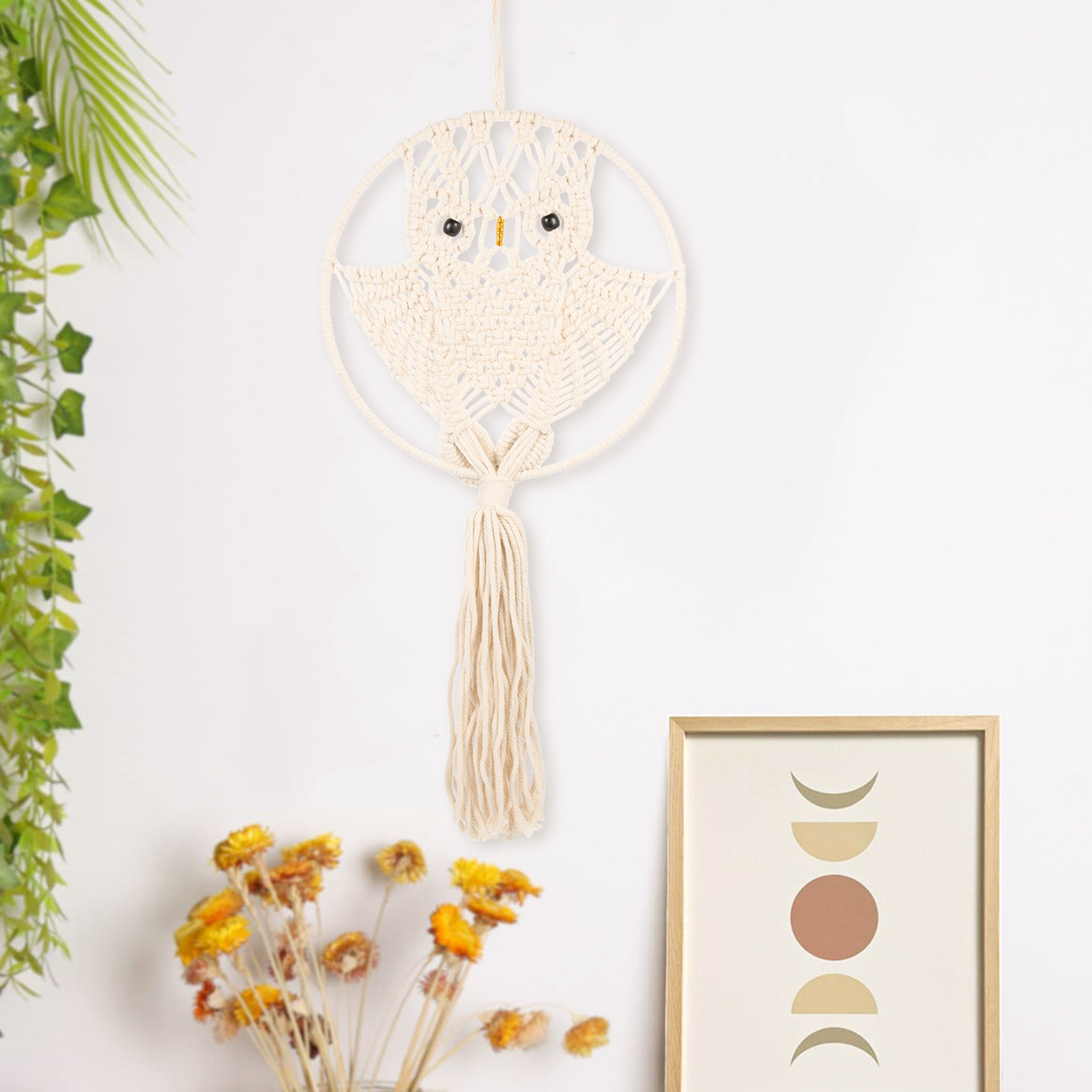 พรมแขวนผนังลายแมวเหมียวแบบมาคร - Macrame Wall Hanging บทวิจารณ์และราคา