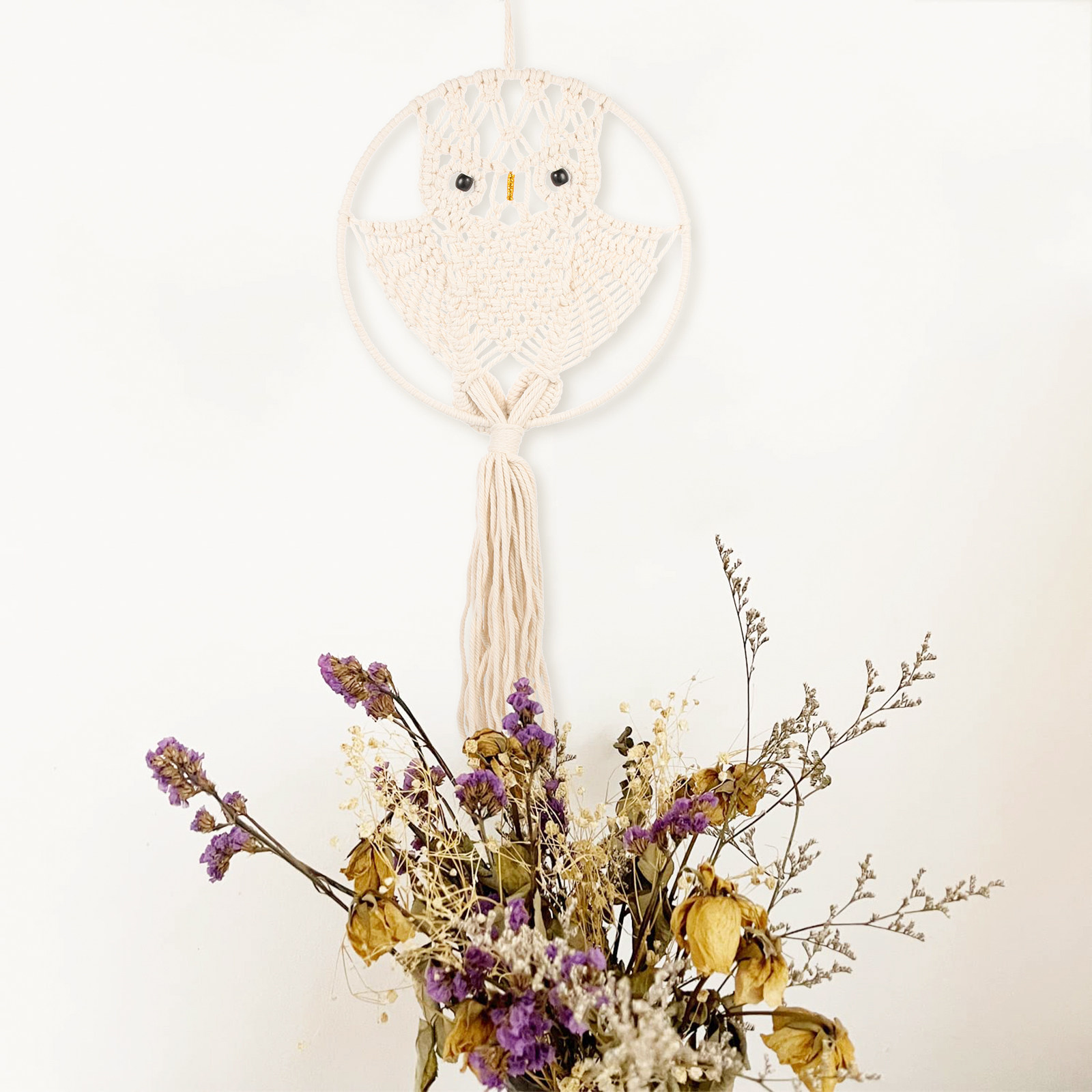 พรมแขวนผนังลายแมวเหมียวแบบมาคร - Macrame Wall Hanging บทวิจารณ์และราคา