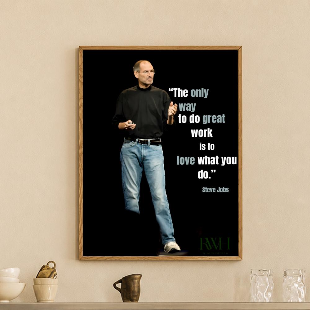 โปสเตอร์คำคมสตีฟ จ็อบส์ สติ๊กเ - Home Decor Jobs บทวิจารณ์และราคา