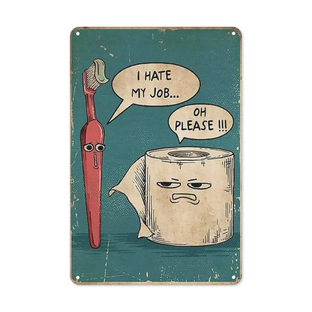 ป้ายโลหะ I Hate My Job Oh Plea - Home Decor Jobs บทวิจารณ์และราคา