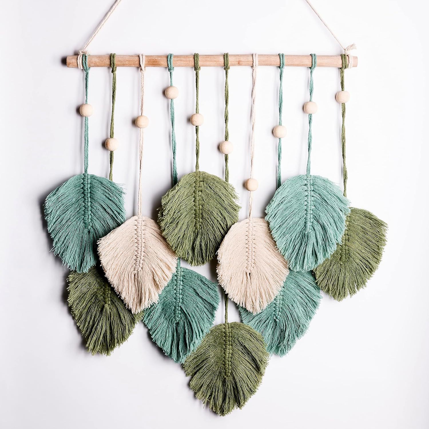 งานถักมาคราเม่ลายใบไม้สไตล์โบฮ - Macrame Wall Hanging บทวิจารณ์และราคา