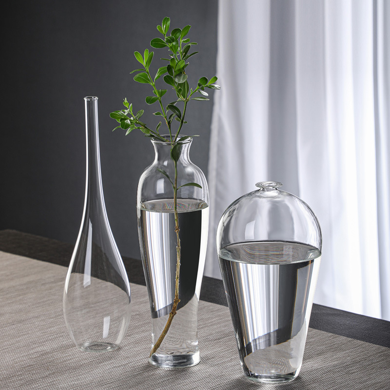แจกันแก้วใสทรงหรูหรา สไตล์จีน  - Home Decor Zen Style บทวิจารณ์และราคา