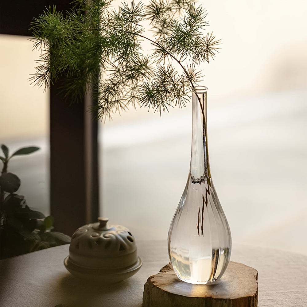 แจกันแก้วใสทรงหรูหรา สไตล์จีน  - Home Decor Zen Style บทวิจารณ์และราคา
