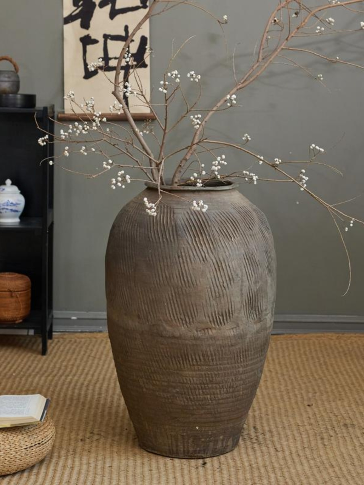 แจกันดอกไม้ดินเผาขนาดใหญ่สไตล์ - Home Decor Zen Style บทวิจารณ์และราคา