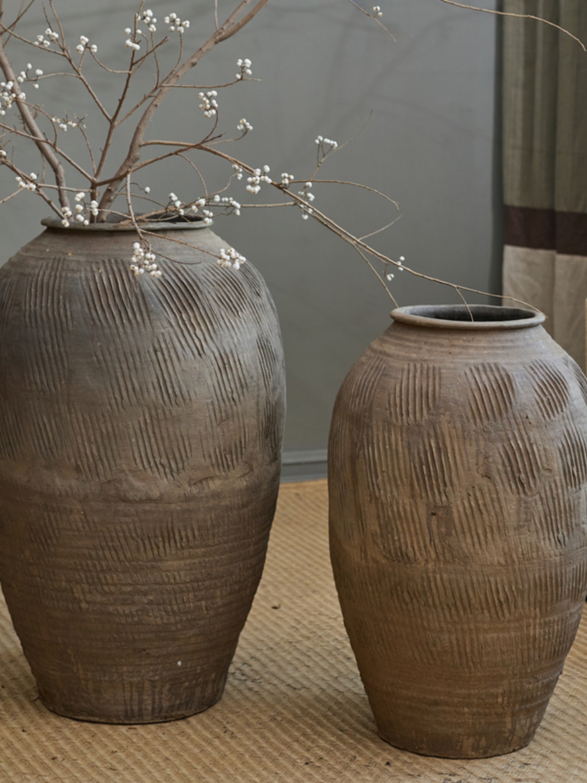 แจกันดอกไม้ดินเผาขนาดใหญ่สไตล์ - Home Decor Zen Style บทวิจารณ์และราคา
