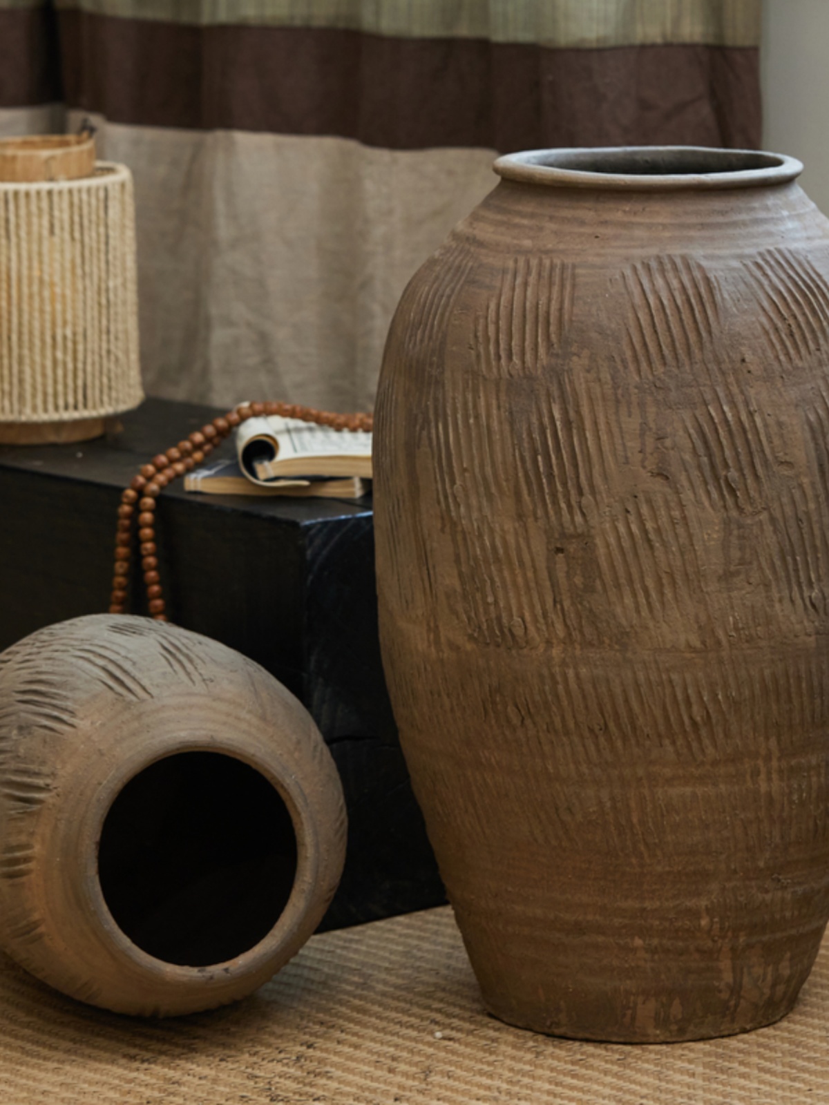 แจกันดอกไม้ดินเผาขนาดใหญ่สไตล์ - Home Decor Zen Style บทวิจารณ์และราคา