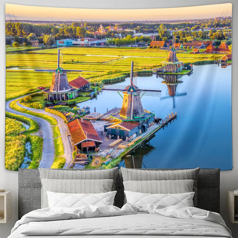 ผ้าแขวนผนังลายกังหันลมโบฮีเมีย - Home Decor Netherlands บทวิจารณ์และราคา