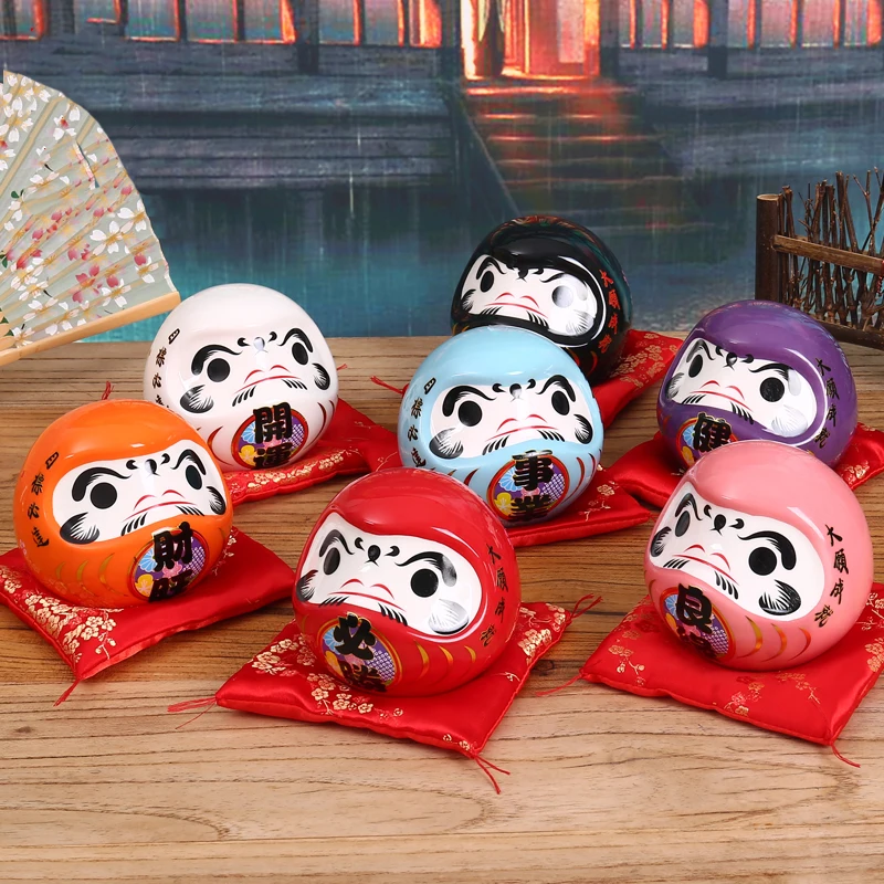4.5 นิ้วเซรามิคญี่ปุ่น Daruma  - Home Decor Zen Style บทวิจารณ์และราคา