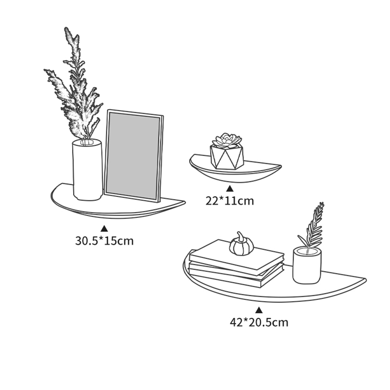 ไม้ครึ่งวงกลมชั้นวางติดผนังพื้ - Home Decor Ikea บทวิจารณ์และราคา
