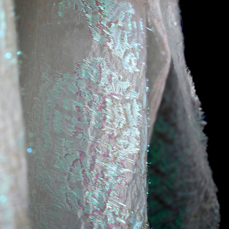 ผ้าเนื้อเงา 3 มิติ ลายจีบ สีสั - Home Decor Fabric บทวิจารณ์และราคา