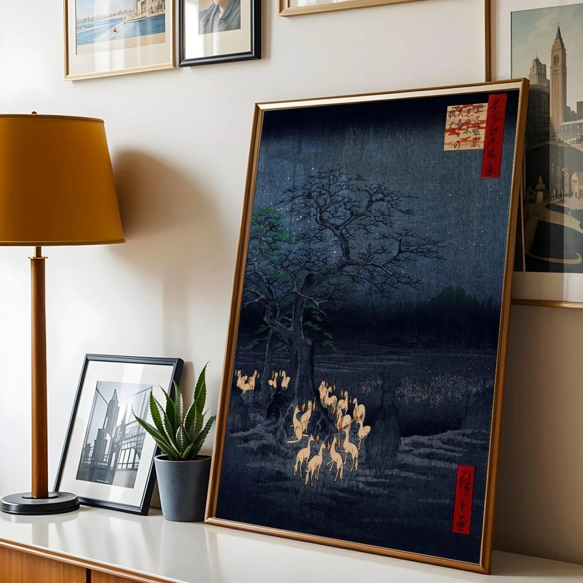 ภาพพิมพ์บนผ้าใบลายจิ้งจอกสไตล์ - Home Decor Japandi Style บทวิจารณ์และราคา