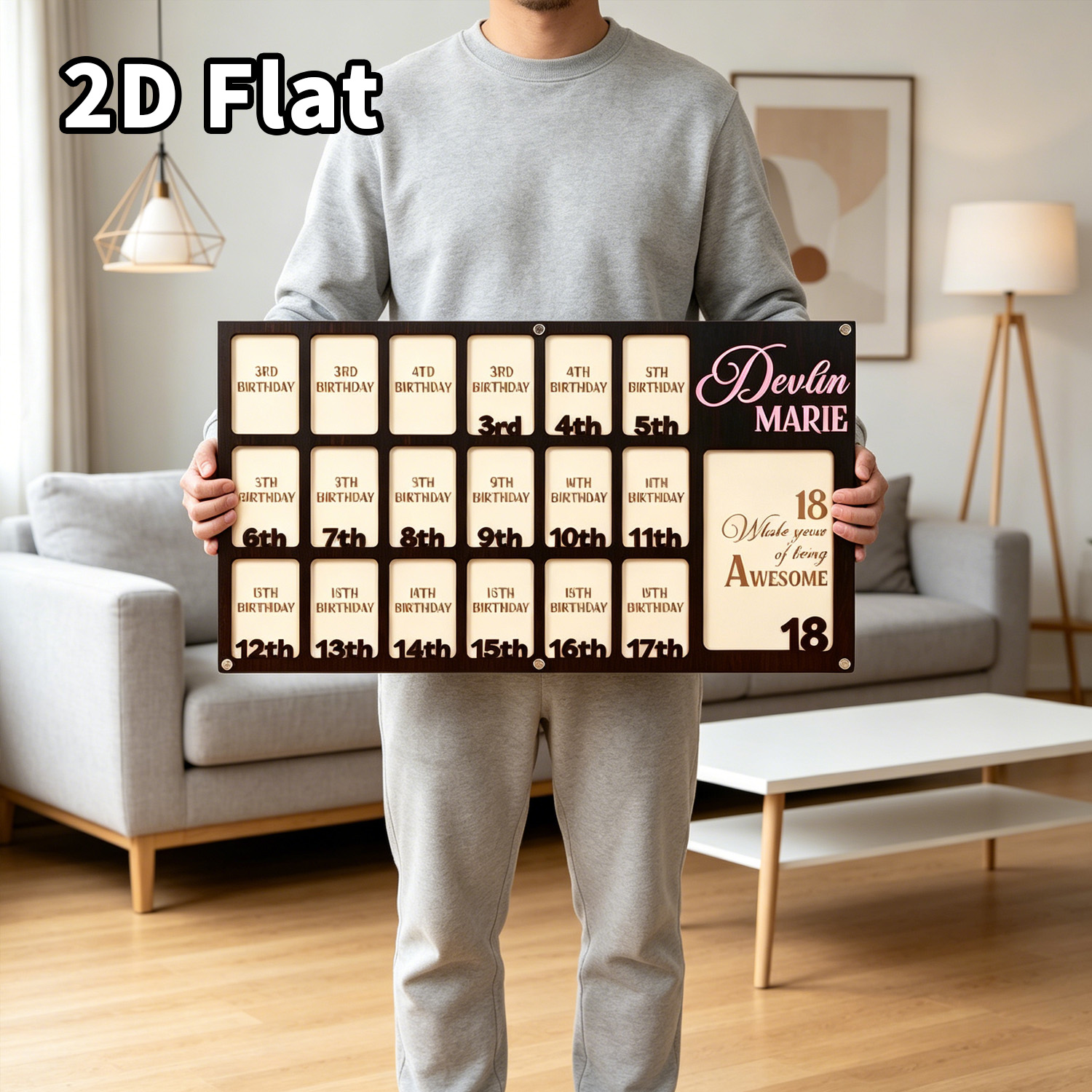 กรอบรูปไม้แบบกำหนดเอง 1 ชิ้น ป - Home Decor Frames บทวิจารณ์และราคา