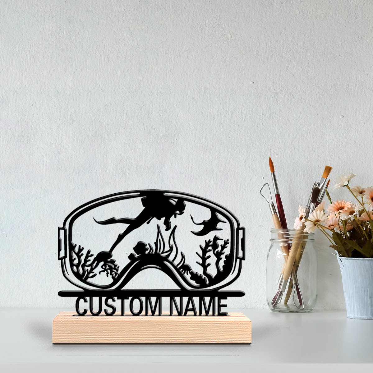 ของตกแต่งผนังฐานไม้ลายดำน้ำแบบ - Home Decor Kolkata บทวิจารณ์และราคา