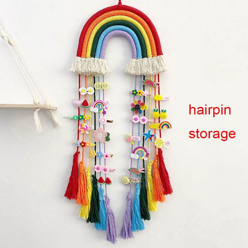 เชือกฝ้ายถักทอสีรุ้ง ของตกแต่ง - Macrame Wall Hanging บทวิจารณ์และราคา