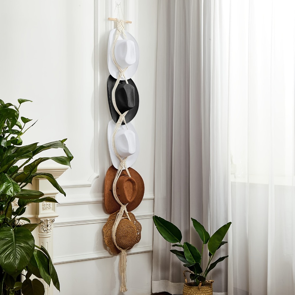 ที่แขวนหมวกสไตล์โบฮีเมียนแบบมา - Macrame Wall Hanging บทวิจารณ์และราคา