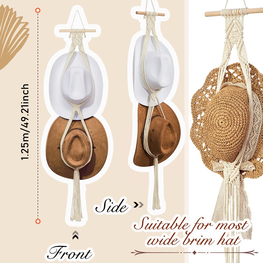 ที่แขวนหมวกสไตล์โบฮีเมียนแบบมา - Macrame Wall Hanging บทวิจารณ์และราคา