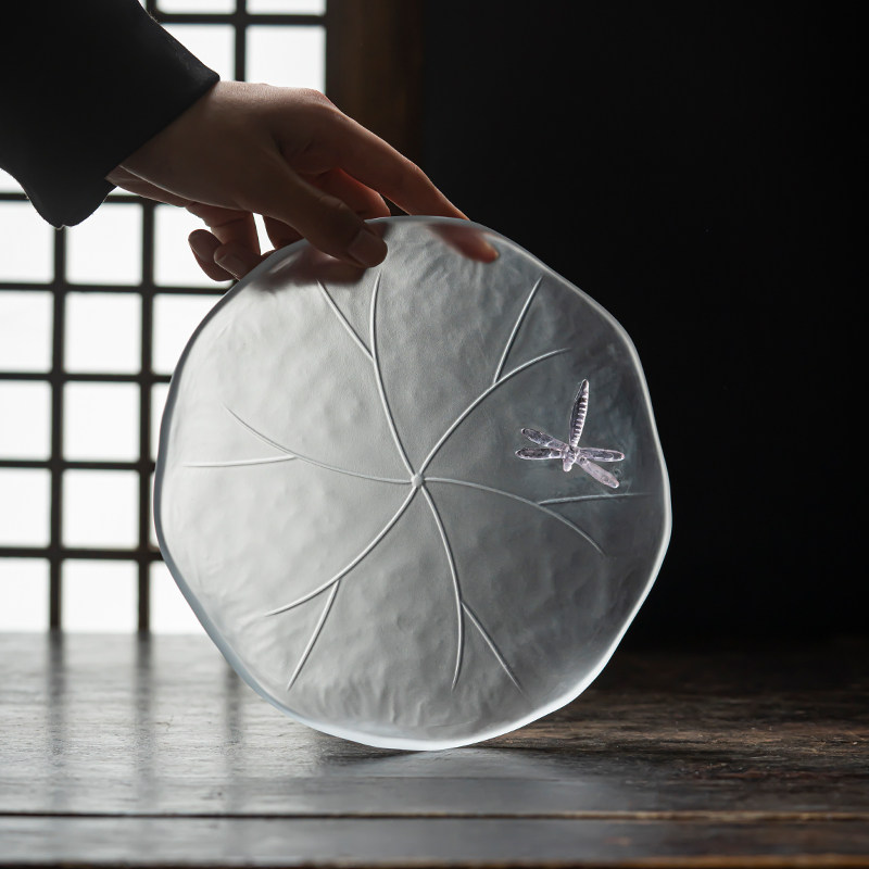ถาดวางกาน้ำชาลายแมลงปอเคลือบเง - Home Decor Zen Style บทวิจารณ์และราคา