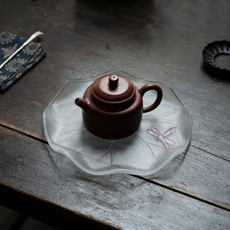 ถาดวางกาน้ำชาลายแมลงปอเคลือบเง - Home Decor Zen Style บทวิจารณ์และราคา