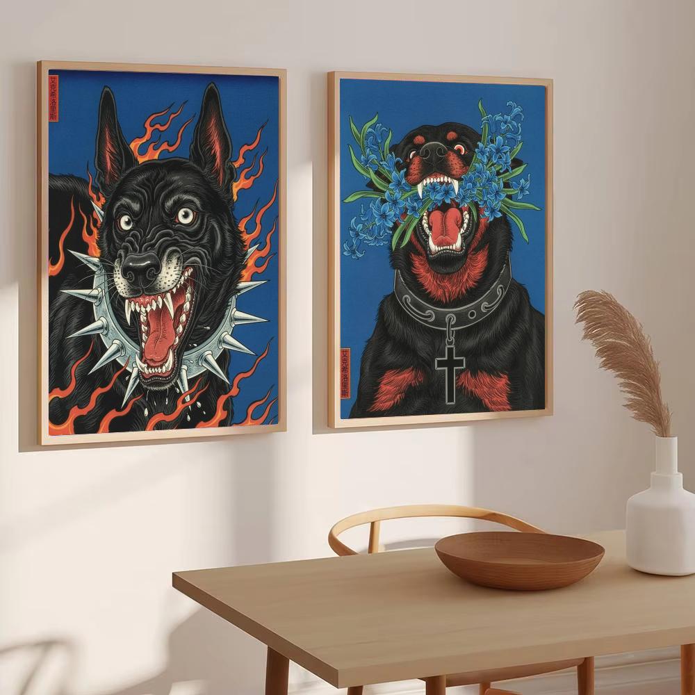 ภาพวาดสุนัขสไตล์ญี่ปุ่น-ดีไซน์ - Home Decor Japandi Style บทวิจารณ์และราคา