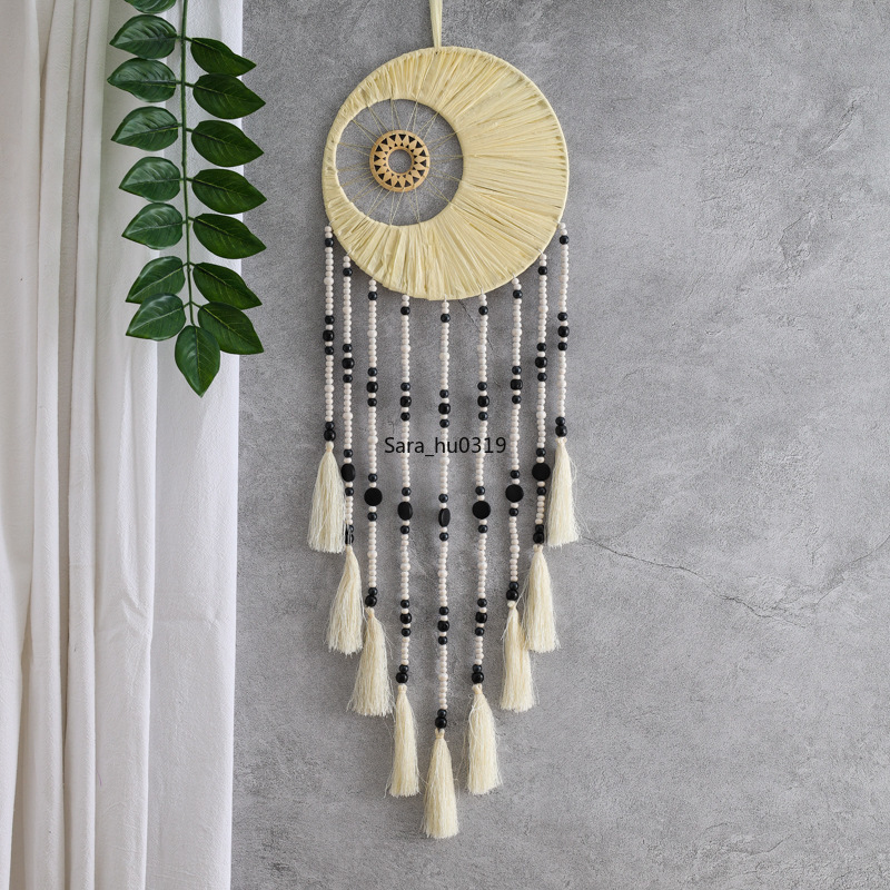 เครื่องดักฝันแบบวงกลมคู่สไตล์น - Macrame Wall Hanging บทวิจารณ์และราคา