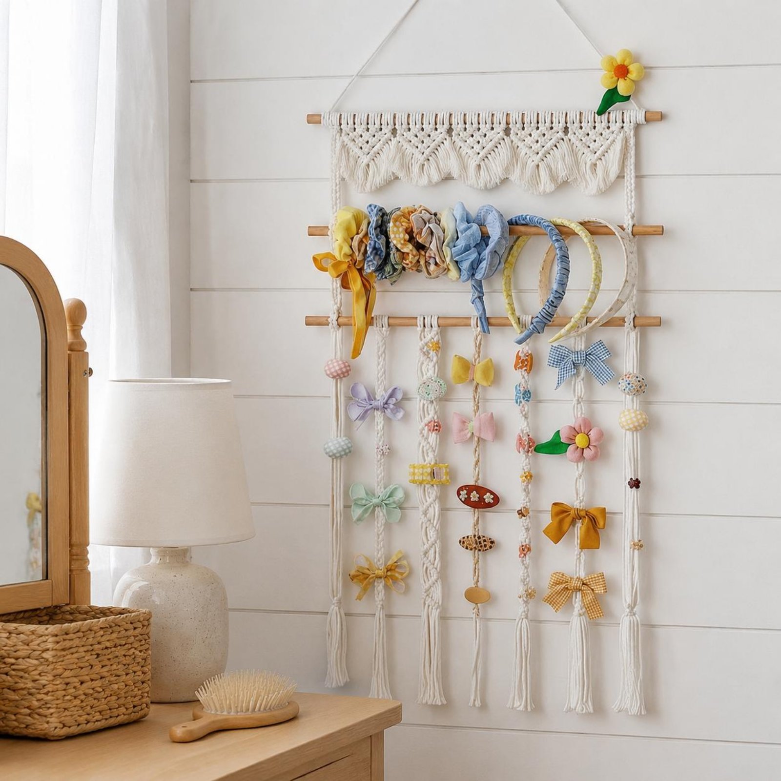 ชั้นวางของแขวนผนังแบบมาคราเม่  - Macrame Wall Hanging บทวิจารณ์และราคา