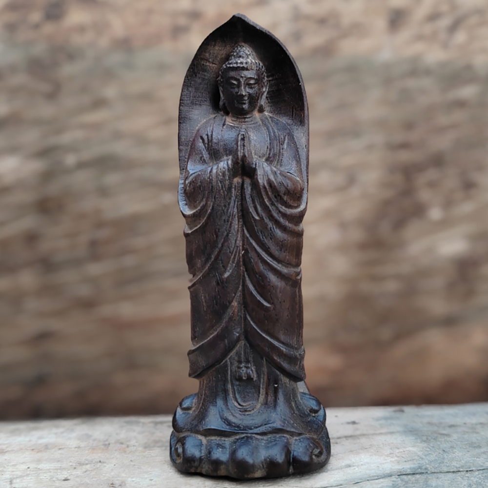 รูปปั้นพระพุทธรูปเซนไม้แกะสลัก - Home Decor Zen Style บทวิจารณ์และราคา