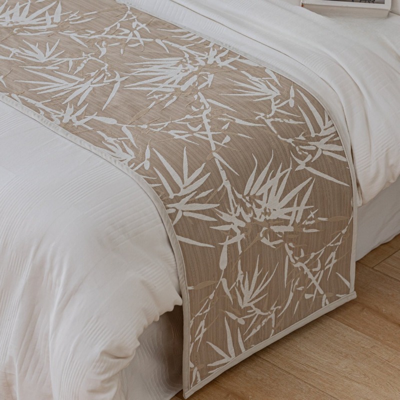 ผ้าคลุมเตียงหรูหรา สีเบจอัลมอน - Home Decor Zen Style บทวิจารณ์และราคา