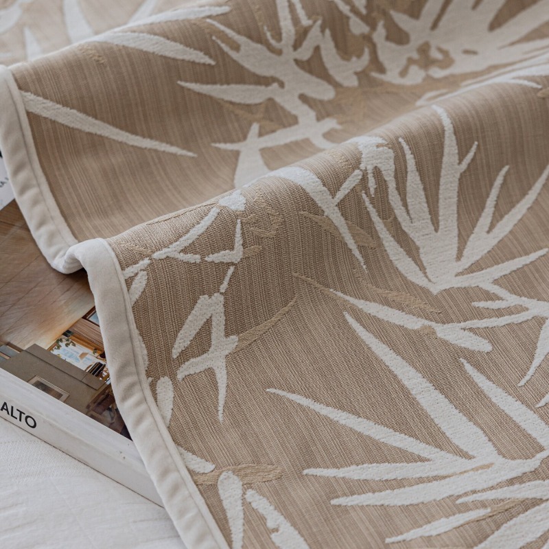 ผ้าคลุมเตียงหรูหรา สีเบจอัลมอน - Home Decor Zen Style บทวิจารณ์และราคา