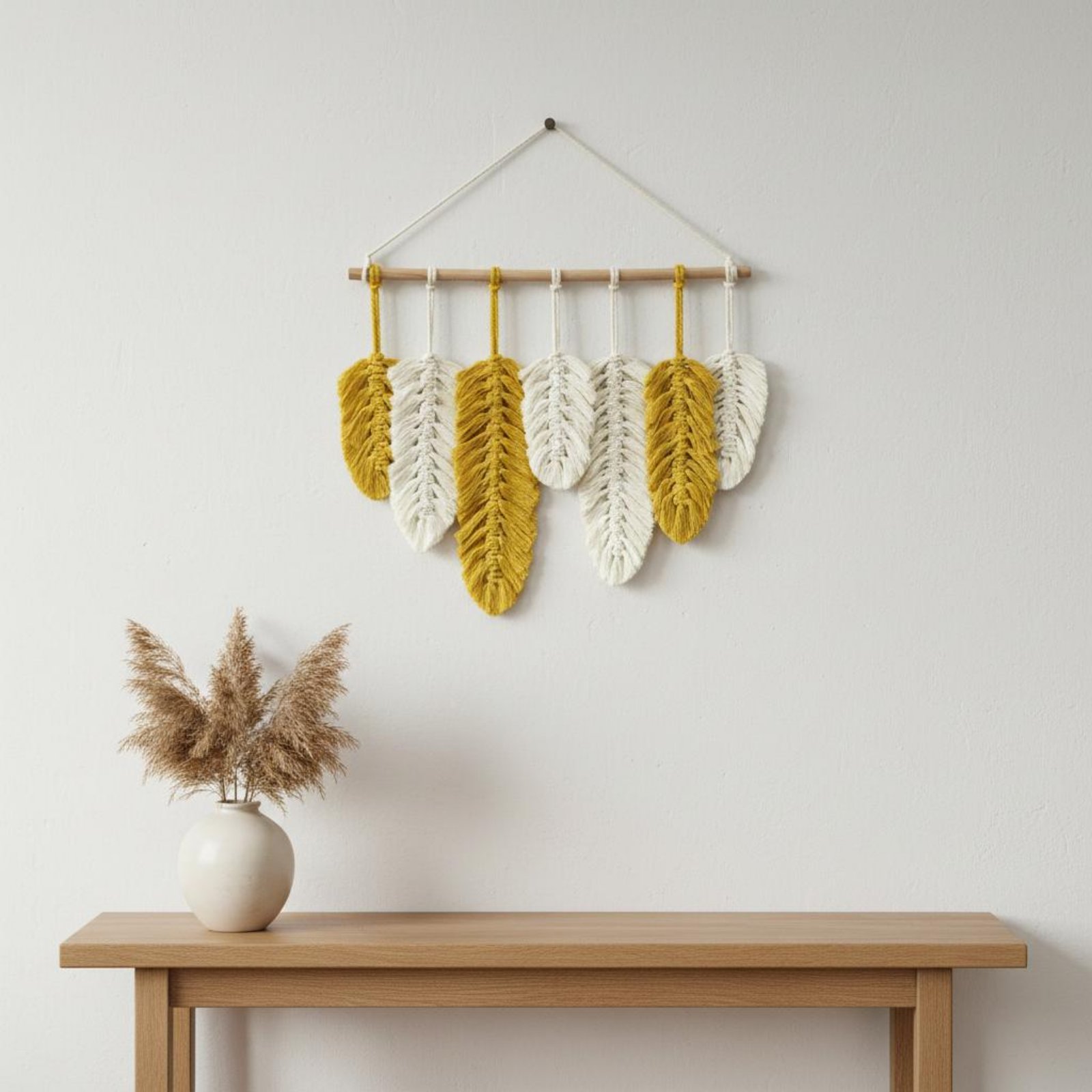 งานฝีมือแขวนผนังแบบมาคราเม่ ปร - Macrame Wall Hanging บทวิจารณ์และราคา