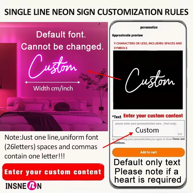 Custom ชื่อป้ายนีออน - USB หรี - Neon Sign Led Custom บทวิจารณ์และราคา