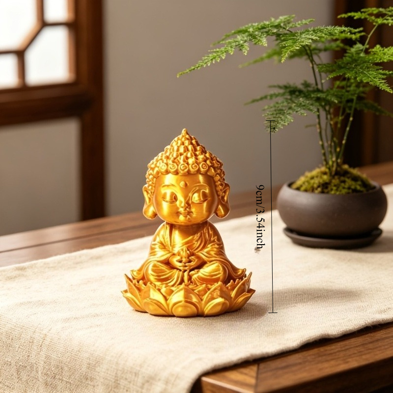 พระพุทธรูปจำลองสไตล์เซนสีทองโบ - Home Decor Zen Style บทวิจารณ์และราคา