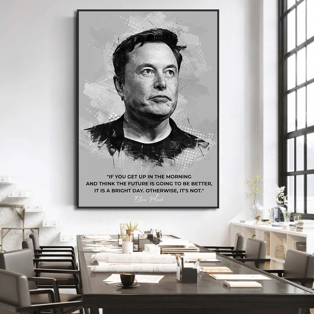 งาน Steve Elon Musk ภาพวาดผ้าใ - Home Decor Jobs บทวิจารณ์และราคา