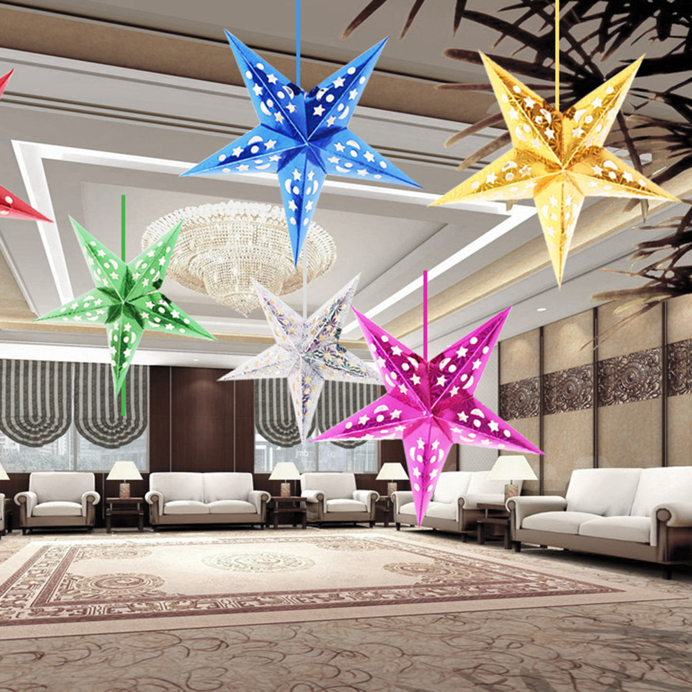 โคมไฟรูปดาวกระดาษเงา 45 ซม. 5  - Fairy Lights Bedroom บทวิจารณ์และราคา