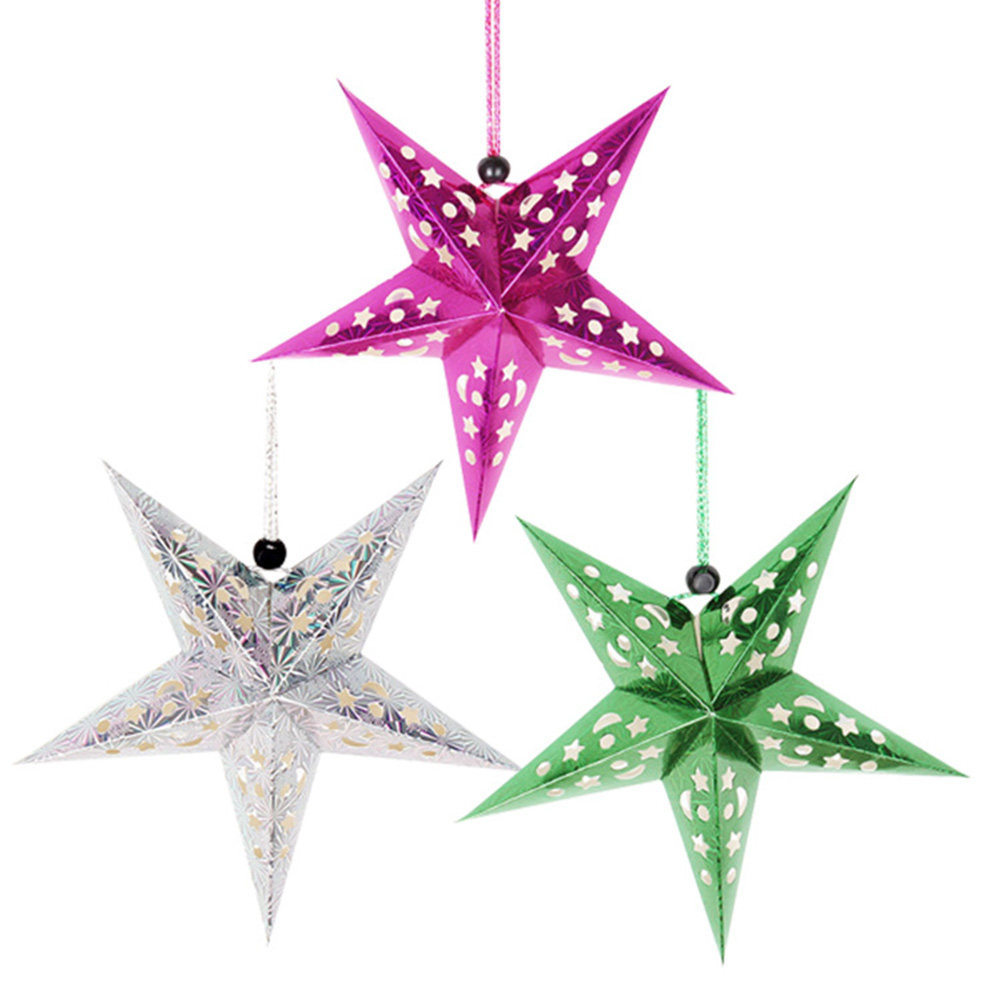 โคมไฟรูปดาวกระดาษเงา 45 ซม. 5  - Fairy Lights Bedroom บทวิจารณ์และราคา